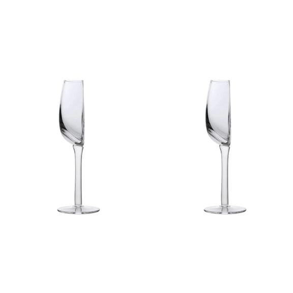 2X Interesting Half Wine Glass Shape Crystal Glass Cups Portable Clear Glasses Multi-Use Vintage Tall Wine Glassware