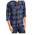 thumbnail image 2 of Levi's Men's Dual Pocket Plaid Flannel Shirt Turq Aqua Size XX-Large, 2 of 3