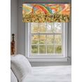 thumbnail image 3 of Rainbow Sky Valances for Windows Abstract Sunflower Floral Farm Rod Pocket Curtains Valance Short Window Treatment Drapes for Living Room, Bedroom Bathroom 60"&nbsp;W x 18" L, 3 of 5
