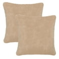 thumbnail image 2 of Safavieh Flayn 20" x 20" Mid-Century Faux Fur Decorative Pillows, Brown (Set of 2), 2 of 4