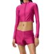 thumbnail image 1 of Conjunto de yoga y fitness para mujer para exteriores: camiseta de manga larga y pantalones cortos. Tejido ajustado que absorbe la humedad. Cobertura total para entrenamientos en climas fríos. Tall, 1 of 4