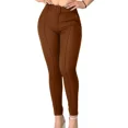 thumbnail image 1 of Pantalon Dama Vestir Moda Stretch Tiro Alto Formal Con Cinto, 1 of 3