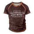 thumbnail image 1 of Men's Raglan T-shirt Retro Short Sleeve Round Neck Letter Printing Tops4XL, 1 of 3