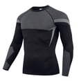 thumbnail image 2 of Yifymode Compression Shirts for Men - Long Sleeve Workout Base Layer Athletic Gym Tops Quick Dry Running Undershirts, 2 of 9