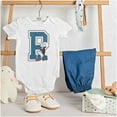 thumbnail image 3 of Popeye Cartoon Vintage Varsity P Romper Boys or Girls Infant Baby Brisco Brands NB, 3 of 6