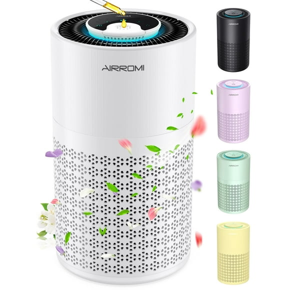 Purificador de aire AIRROMI A2001 para dormitorio con filtro HEPA 3 en 1