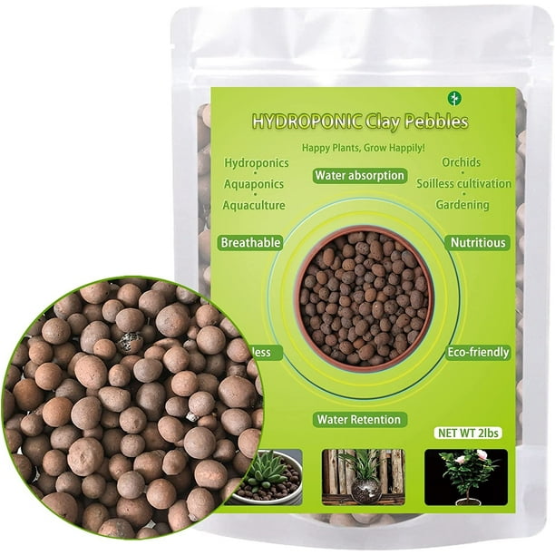 ZeeDix 2lb LECA Clay Pebbles Decorative Organic Seedling Plants Grow