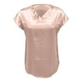 thumbnail image 6 of Satin T Shirts for Women 2026 Summer Short Sleeve V Neck Business Dressy Casual Office Work Tshirt Blouse, 6 of 7