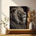 thumbnail image 6 of Crowned King Lion Canvas Print, Majestic Animal Ready To Hang Luxury Home Bedroom Living Room Wall Decor Art, 6 of 8