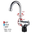 thumbnail image 5 of Foldable Kitchen Faucet 360 Dgree Rotation Sink Water Tap Single Handle Cold & Hot Water Mixer Copper Faucet for RV Boat,1 x Water Faucet,Silver, 5 of 5
