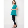 thumbnail image 4 of Made by Johnny Women's Tunic Top Casual T Shirt for Leggings S-5XL Plus Size XXL JADE, 4 of 6