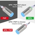 thumbnail image 4 of Magnetic Reed Switch Effect Proximity Sensor M12 16mm Distance NPN PNP SelfAdjust Normally Open(LHL1818NO), 4 of 5