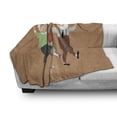 thumbnail image 3 of Retirement Party Soft Flannel Fleece Throw Blanket, 3 Happy Seniors Dancing Sirtaki Zorba Dance Recreational Activity, Cozy Plush for Indoor and Outdoor Use, 70" x 90", Multicolor, by Ambesonne, 3 of 6