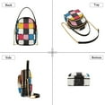 thumbnail image 3 of FORMRS Crossbody Bag for Women Quilted Travel Shoulder Cell Phone Purse with Chain Strap Handbag, White Checkered Pattern, 3 of 7