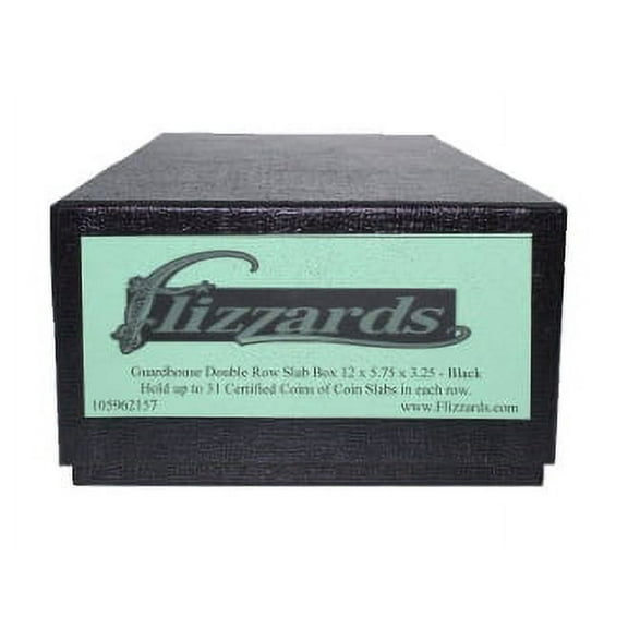 Guardhouse Double Row Slab Storage Box, Black - 12 x 5.75 x 3.25
