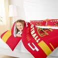 thumbnail image 4 of jejeloiu Boys American Football Queen Comforter Set,Rugby Helmet Bedding Sets,Kansas City Bedding Comforter Set For Teens Boys,Ultra Soft Home Decor Reversible,3pcs, 4 of 8