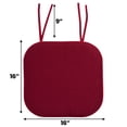 thumbnail image 5 of Memory Foam Honeycomb Non-Slip Back Chair Cushion Pad with Ties 2, 4, 6 or 12 Pack, 5 of 5