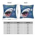 thumbnail image 6 of Wukai Great White Shark Premium Polyester Fleece Pillow Covers with Hidden Zipper Closure,Luxuriously Soft and Durable-18"x18", 6 of 7