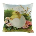 thumbnail image 3 of SDJMa Vintage Easter Pillow Covers 18 x 18 Inch, Retro Farmhouse Bunny Rabbit Chicken Easter Egg Linen Cushion Cases for Spring Holiday Bed Sofa Couch Home Decor, 3 of 8