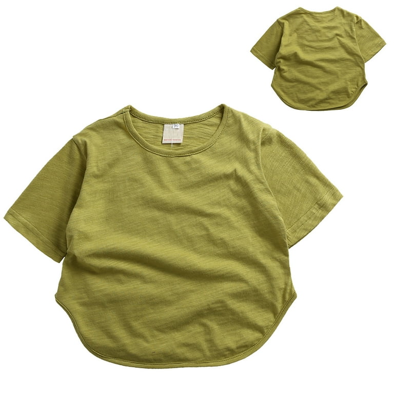 solid green toddler shirt