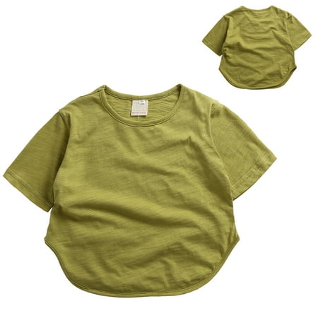 

Hunpta Toddler Kids Girls Boys Short Classic Loose Short Soft Short Sleeve Solid T Shirt Tee Tops Clothes
