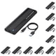 thumbnail image 2 of Injueey M2 SSD Enclosure Case Instalación sin herramientas Protocolo dual M.2 a USB Tipo C Adaptador para herramientas 10Gbps A-C sin 10 Gbps CA 10Conjunto, 2 of 6