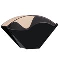 thumbnail image 1 of PinesC Coffee Filter Holder, Coffee Paper Storage Box, Plastic Coffee Filter Case with Dustproof Flip Cover, Cone-Shaped Filter Paper Holder for Home or Coffee Shop, Black, 1 of 5