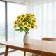 thumbnail image 5 of Tallos de crisantemo artificial | Ramo pequeño de margaritas de plástico sintético | Arreglos florales decorativos de seda para centros de mesa de bodas y decoración del hogar, 5 of 6