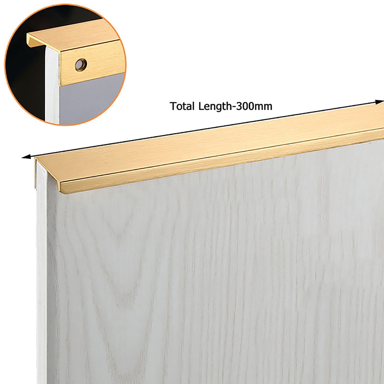 Hidden Handles Aluminum Alloy Kitchen Cupboard Pulls Drawer Knobs Furniture Handle