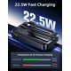 thumbnail image 3 of RORRY Power Bank, 10000 mAh Bateria Portatil Pila PD 22.5W con Ehufe AC Plegable, Cargador Recargable para Celular con Cabl Integrados para Xiaomi iPhone Samsung Galaxy ZTE Pixel, Negro, 3 of 5