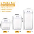 thumbnail image 4 of Easy Access Food Containers, Durable BPA-Free Plastic, Refrigerator Safe, Eco-Friendly Alternative for Sustainable Kitchen Organization, 6 Pieces, 4 of 8