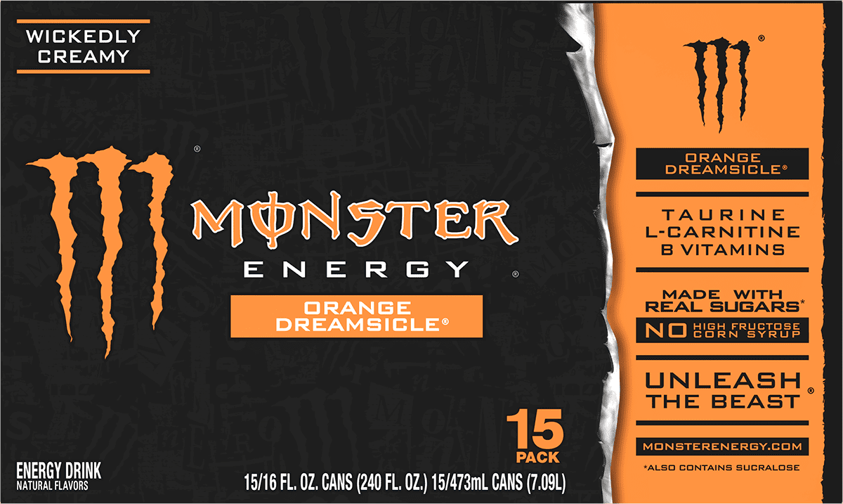 Monster Energy Orange Dreamsicle 15 Pack - 16 Fl Oz