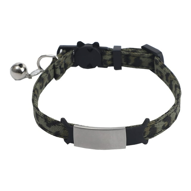 asddcavvf Cute Pet Partner N Ew Product Leopard Pattern Pet Collar Cat Collar With Be Ll Cat Neck Ring Dog S for Large Dogs Elevated Dog Bows Girl Medium Size Cat Insert
