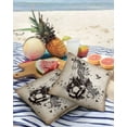 thumbnail image 3 of Pack of 2 Outdoor Pillow Covers, Running Horse Animal Retro Newspaper Pattern Waterproof Square Throw Pillowcase Cushion Decorative Pillow Covers for Couch Patio Tent, 24x24 in, 3 of 6