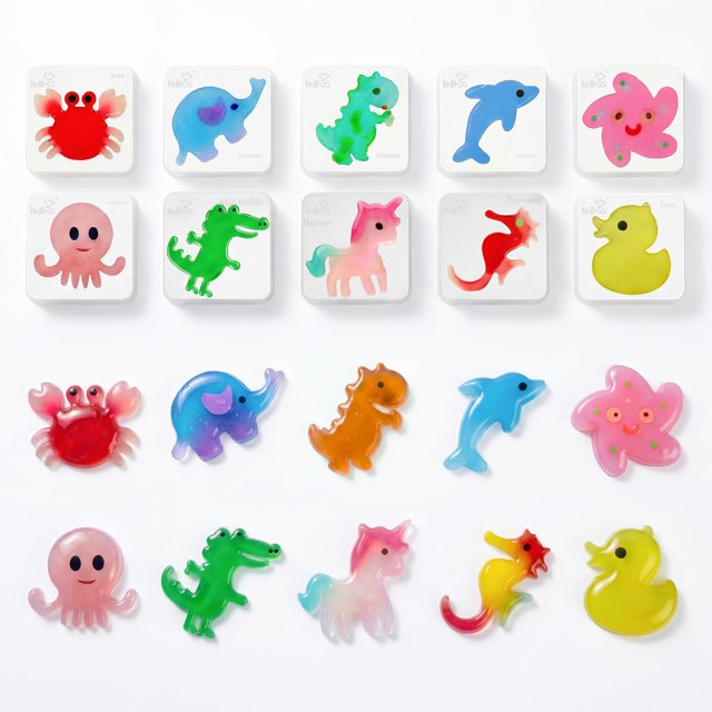 Kit de moldes mágicos de agua Elf de Kiditos, 10 formas libres de BPA