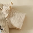 thumbnail image 6 of Hpapadks Baby Girl Outfits Infant Short Sleeve Cartoon Prints Romper Shorts Hairband Baby Girl Clothes Beige 9-12 Months, 6 of 6