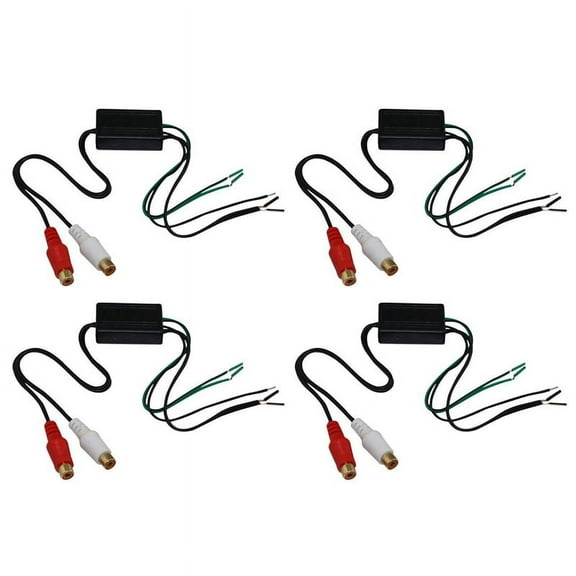 4X Speaker to 2 Line Output Converter IN/OUT High/Low for Car Audio