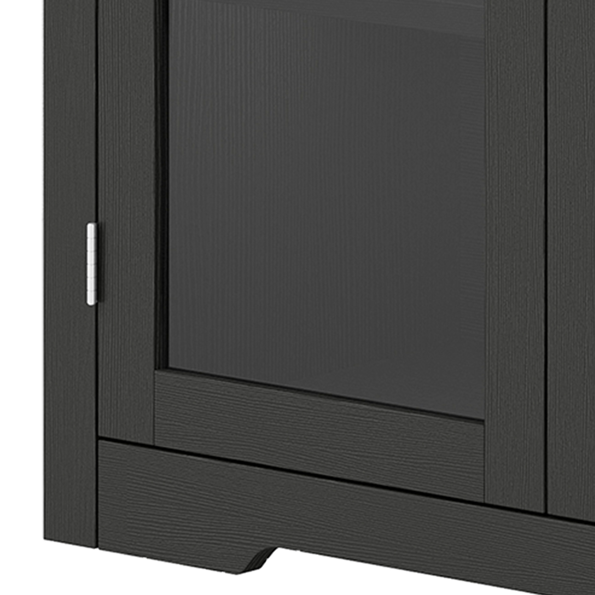 Uforic Kitchen Island Table with Drop Leaf & Seating, Rolling Kitchen Island with Power Outlets & Storage, Black