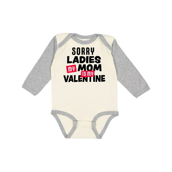Inktastic Sorry Ladies My Mom is My Valentine Boys Long Sleeve Baby Bodysuit