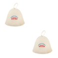 thumbnail image 2 of maskred Sauna Banya Wool Felt Hat Hats Head Russian Spa Protection Natural Bath Style 3 2Set, 2 of 6