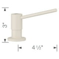 thumbnail image 2 of Blanco 401851 3 x 4.5 x 4.5 in. Torre Soap Dispenser - Metallic Gray, 2 of 7
