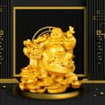 thumbnail image 5 of Resin Buddha Statue Chinese Style Decors Miniature Fengshui Statues Sculpture Buddhist for Tabletop Temple Religious Decors Crafted , Golden, 5 of 8