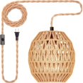 thumbnail image 1 of Lámpara colgante Maliralt de ratán Hanging Lamps con cable enchufable, 1 of 7