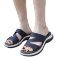 thumbnail image 4 of IUJSOY Womens Wedge Sandals Arch Support Platform Slippers Non-Slip Trendy Rhinestone Slip on Shoes, 4 of 9