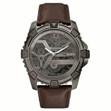 GUESS U0274G1 49mm Analog Quartz Men's Watch - Brown/Gray