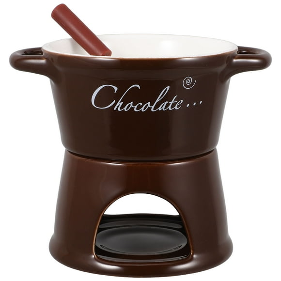 Miangastore Ceramic Chocolate Melting Pot Set Fondue Pot Melting Pot Set Melt Hot Pot Bowl Set For Cheese Butter Caramel Chocolate And Tapas Coffee