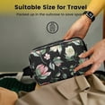 thumbnail image 5 of Toiletries Bag,Pioneer Flower Floral Print Pattern Mens Womens Toiletry Bag Bathroom Bag,Waterproof Toiletry Travel Bag Dopp Kit Shaving Bag 11x6.3x5.1 Inch, 5 of 5