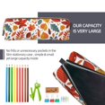 thumbnail image 5 of Vsdgher Autumn Leaves Leather Pencil Case, Makeup Pouch, Zipper Pouch for Daily Essentials, Storage Organizer, Cosmetics and Stationary Bag, 5 of 7