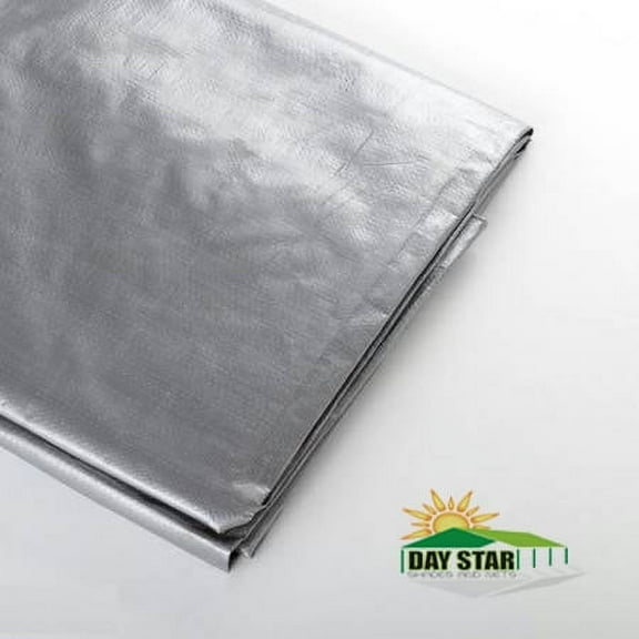 Large Heavy Duty Tarp All Weather Silver Tarp 40'X40'