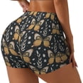 thumbnail image 2 of Sigee Flower Butterfly Print Women's High Waist Workout Shorts - Squat Proof, Tummy Control, Yoga and Gym Activewear-X-Large, 2 of 9